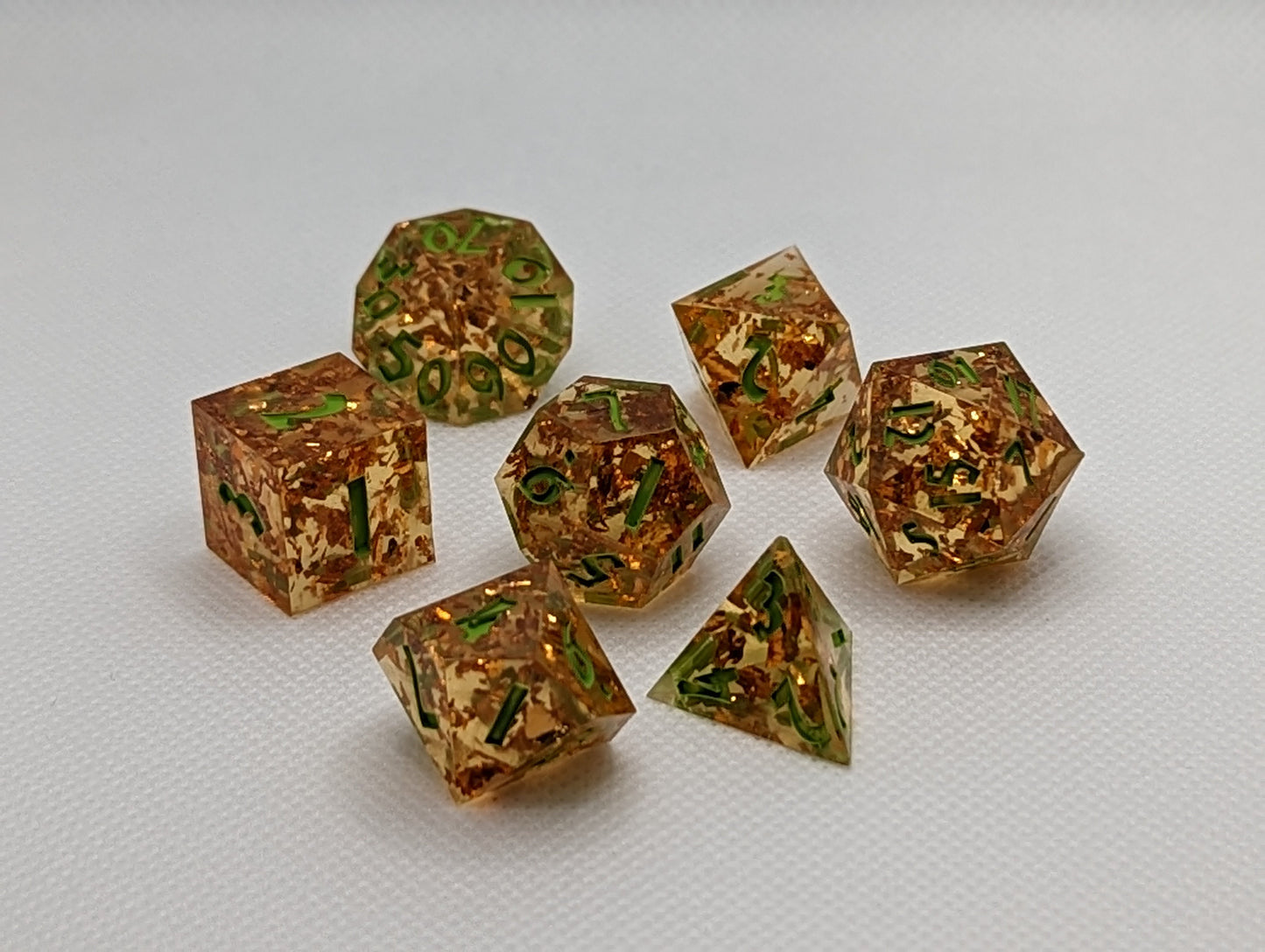 Hand made Dice Set - Clementine
