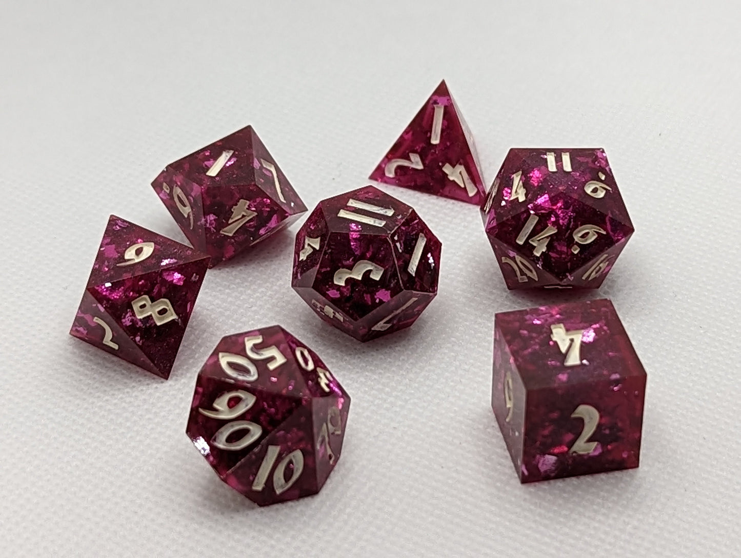 Hand made Dice Set - Dusty Pink Dice
