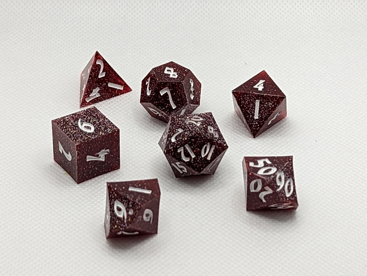 Hand made Dice Set - Strawberry Jam