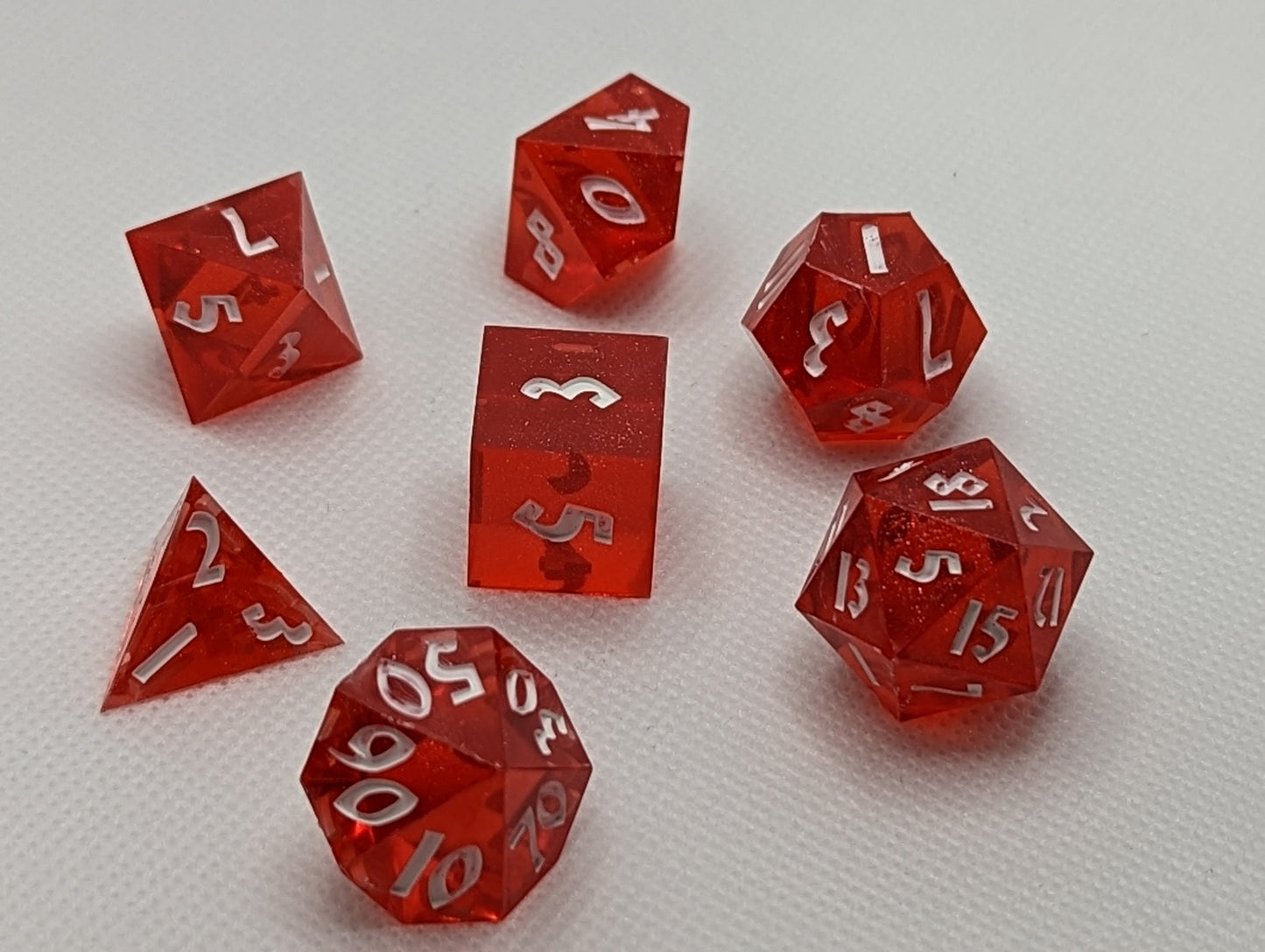 Hand made Dice Set - Orange Pop