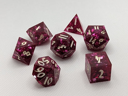 Hand made Dice Set - Dusty Pink Dice