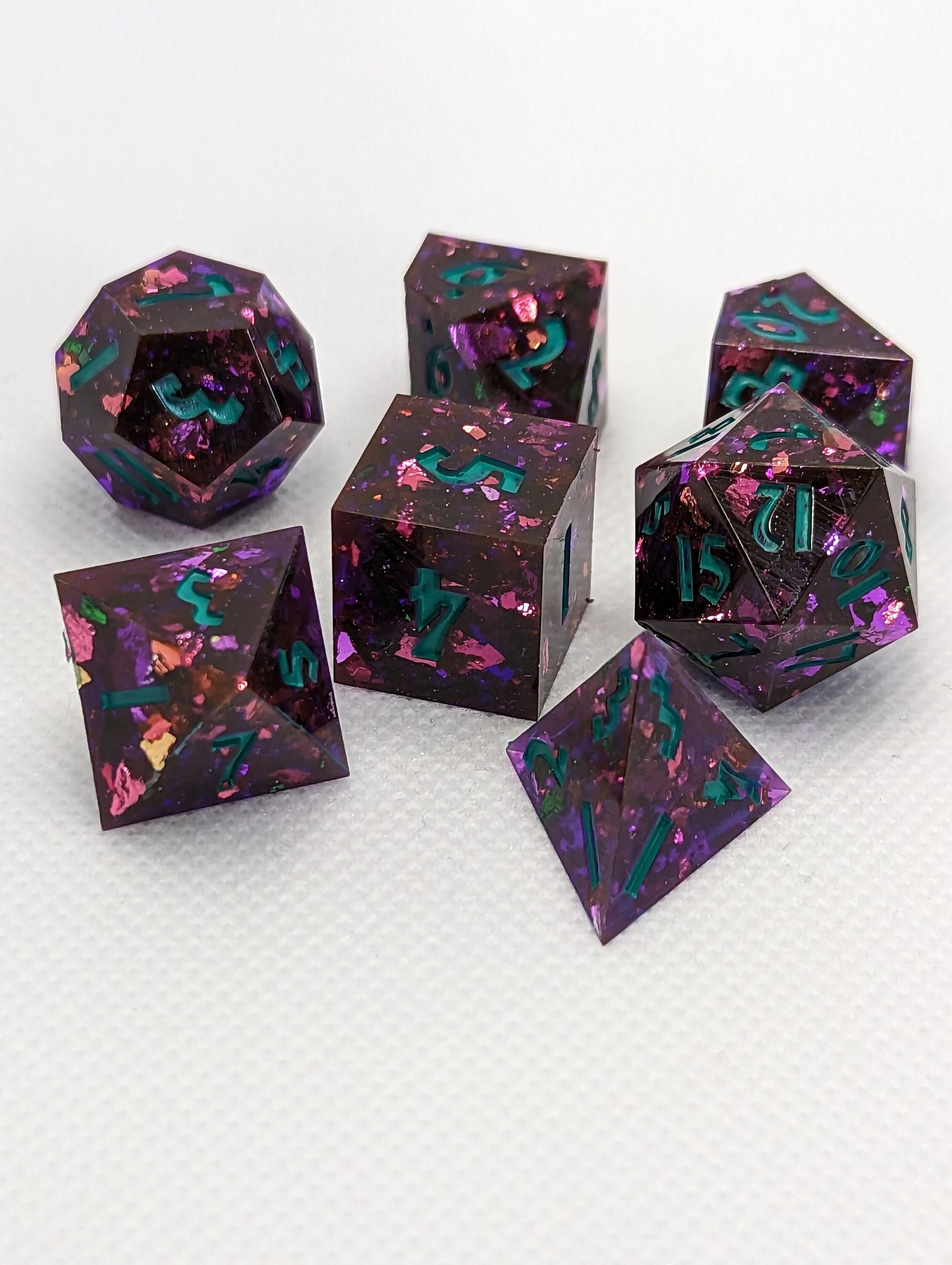 Hand made Dice Set - Eldrich Delight (Calligraphy Font)